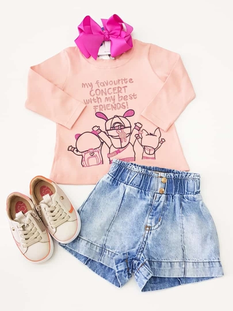 Blusa Infantil Best Friends Rosa Have Fun 26838-R