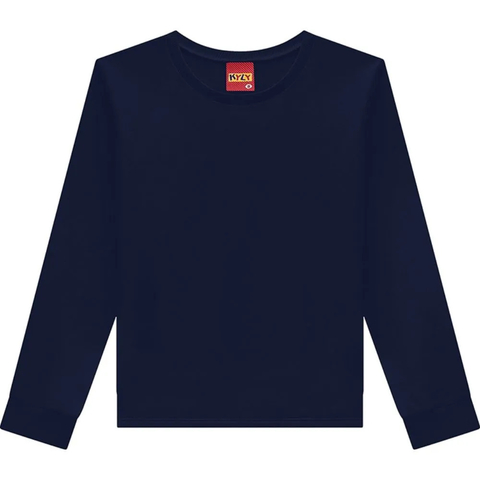 Camiseta Infantil Básica Marinho Kyly 207293