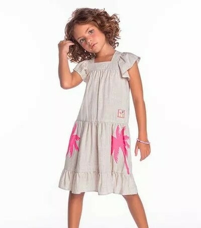 Vestido Infantil Em Linho You+Me Me220025