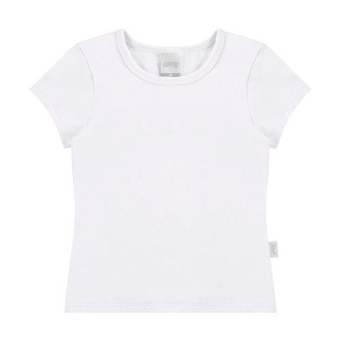 Blusa Infantil Básica Branca Alakazoo 00190-B