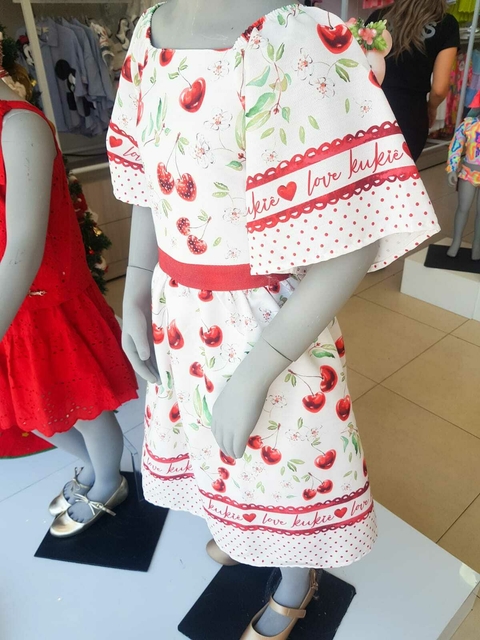 Vestido Infantil Cerejas Kukiê 67827