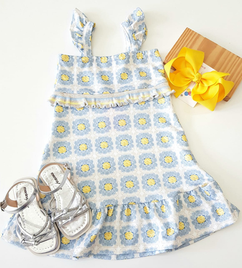 Vestido Infantil Estampa Crochê Kukiê 68995