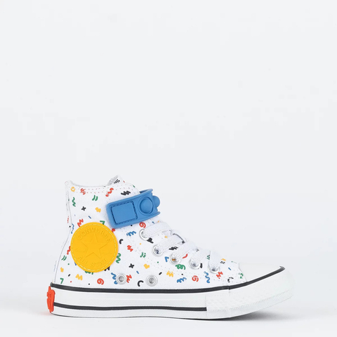 Tenis Cano Alto Letras E Pop It Branco All Star