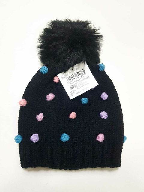Touca Tricot Infantil Poás Preta Kukiê 38666