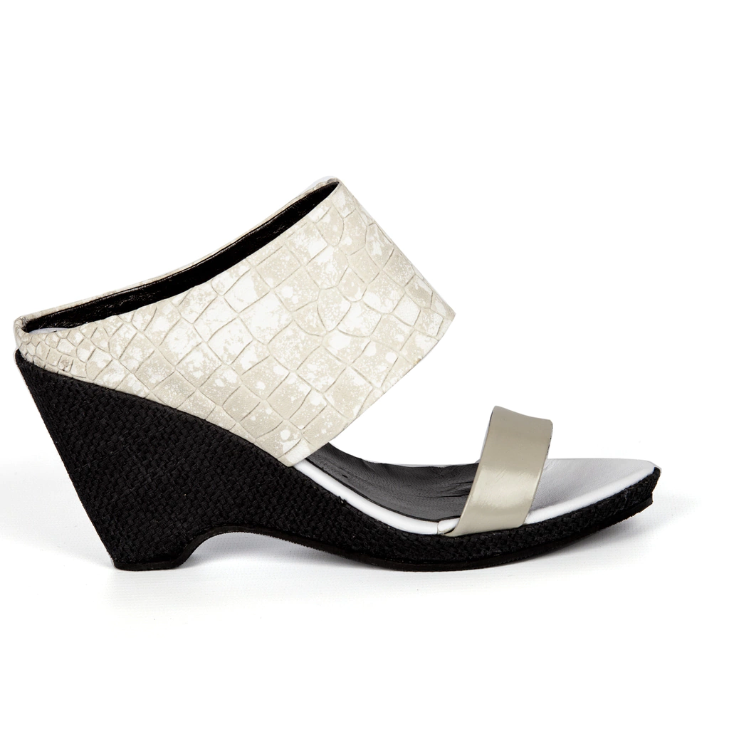 SANDALIA MIKOS GRIS-BLANCO