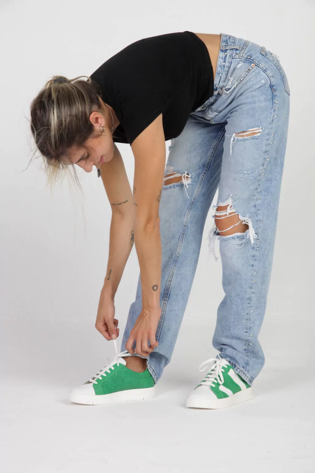 ZAPATILLA TATI BLANCO C/VERDE