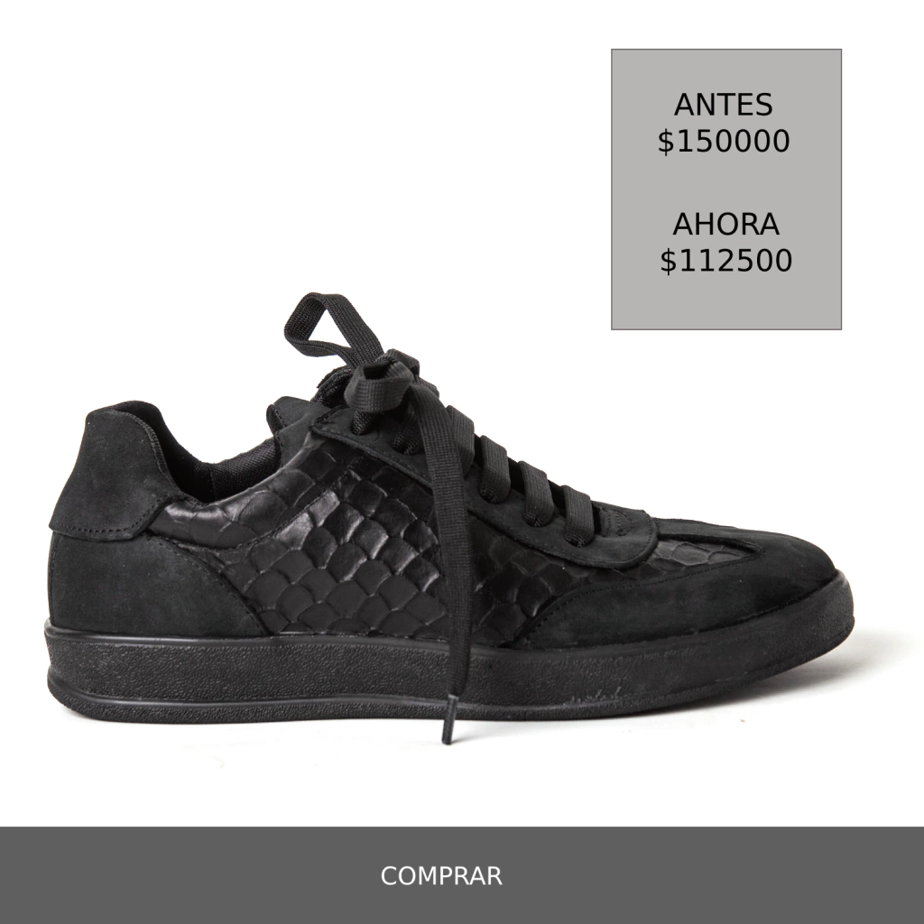 ZAPATILLA SAMAY NEGRO REPTIL