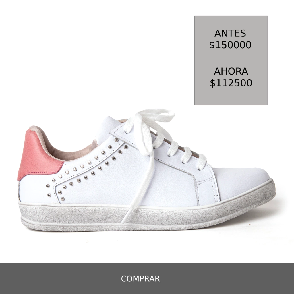 ZAPATILLA SARAI BLANCO C/ROSA