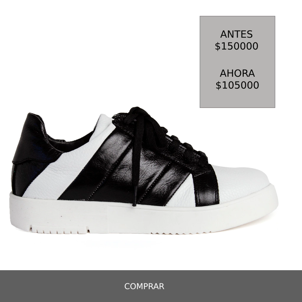 ZAPATILLA TATI BLANCO C/NEGRO