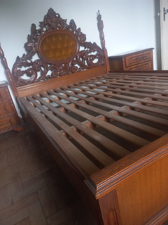 Cama Com 2 Criados Mudos Antigo Ótimo Estado / -- Act - comprar online