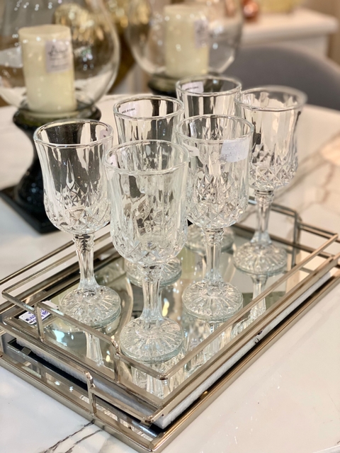 Set de copas transparentes brindis