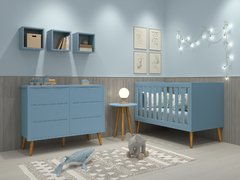 Imagem do Berço Noah e Cômoda 6 gavetas Retrô