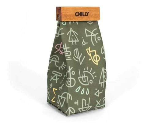 Yerbera De Tela Chilly Diseño Doodle Wall