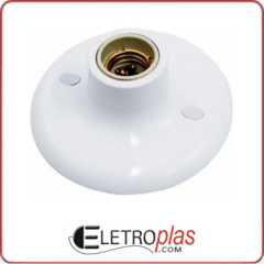 UNIDADE PLAFON BRANCO DE TETO REDONDO BOCAL E-27 - comprar online