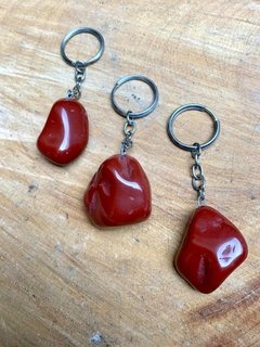 chaveiro em jaspe vermelho