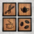 Kit 4 Quadros Cantinho Do Café Mdf Relevo 15x15