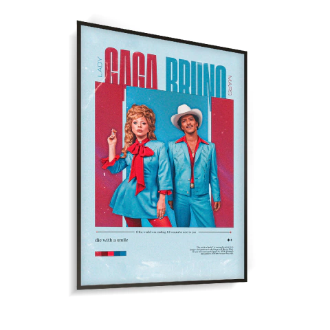 Quadro Die With A Smile - Bruno Mars & Lady Gaga - Modelo 1