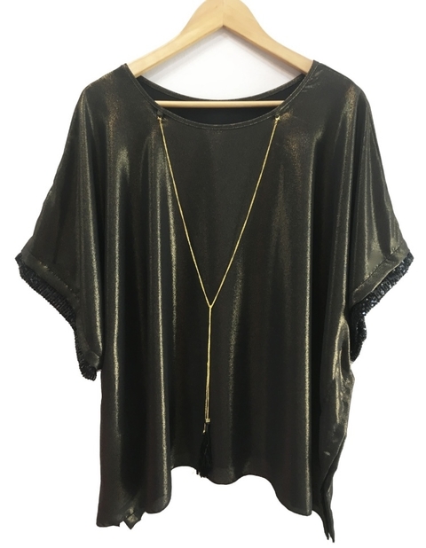 Poncho de gasa lurex