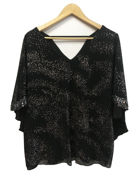 Poncho tull con lentejuelas