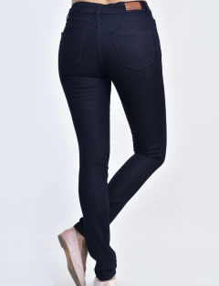 Jean chupin (Legg) azul oscuro elastizado y tiro medio - comprar online