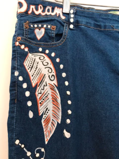 Jean pintado a mano - tienda online