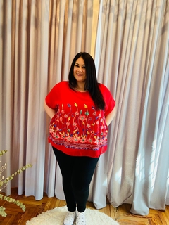Poncho de gasa bordado con viscosa - comprar online