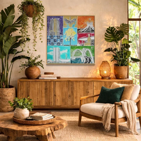 Quadro Brasília Lu - Reprodução em Tela