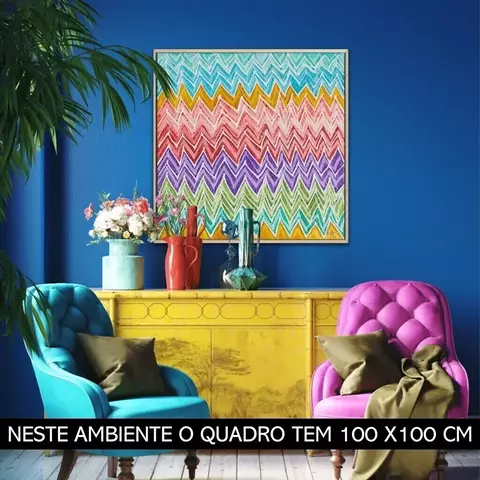 Quadro Zigzag - Reprodução em Tela - comprar online