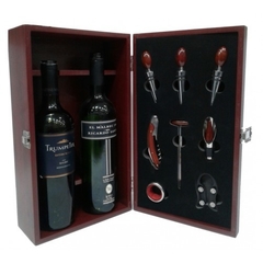 Set De Vino 8 Piezas, Madera, PADRES, CADA UNO, OPCION GRABADO
