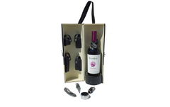 Set de vino Porta botella 4 Accesorios, PADRES, Cada Uno - OPCION grabado