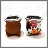 MATE DE VIDRIO FORRADO, con logo impreso, mínimo de compra 100 unidades