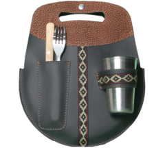 Cartuchera de Asador 3 Piezas asado, cubiertos serrucho, LP, CADA UNO, minimo de compra 100 unidades