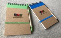 Anotador espìral, con boligrafo medidas 14 x 9 x 1,5 cm Set de Escritorio, Cuaderno eco, Con Logo IMPRESO, Cada Uno, MINIMO DE COMPRA 300 unidades en internet