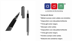 Bolígrafos Metálicos negro mate, con logo IMPRESO, Cada Uno, minimo de compra 100 unidades - comprar online