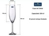 Set 2 Copas de Champagne, Cristaleria Bohemia®, LP, Grabadas, Cada Uno, Mínimo de compra x 20 unidades - ADN Merchandising