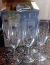 Set 6 Copas de Champagne, Cristaleria Bohemia®, Grabadas, LP, Cada Uno, Mínimo de compra x PACKS 30 unidades