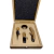Set De Vino bambu, 5acc estuche vertedor Tapon anti goteo Y Destapador, premiun, CADA UNO - OPCION GRABADO - comprar online