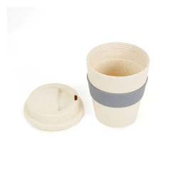 355cm3 Vaso con Tapa ecológico fibra y trigo, CADA UNO - SIN IMPRESION - comprar online