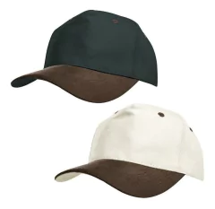 Gorros visera Gamuza 5 gajos cierre ajustable metalico, Cada uno, Mínimo de compra x 150 unidades