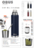 Termo waterdog acero 1 litro color INAL, Cada uno, minimo de compra 100 Unidades