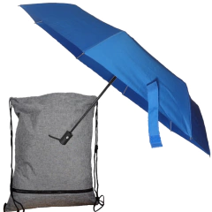 Paraguas Retractil Mini c/Estuche Mochila, Impreso, Cada uno x 60 unidades mínimo de compra