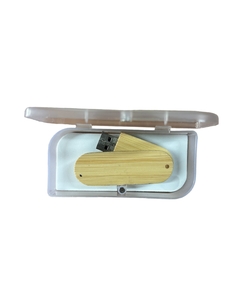 8GB Pen drive madera/bambu medio giro C/Uno, OPCION GRABADO