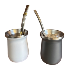 Mate metálico 220ML importado Premiun con bombilla térmico de acero 304, PADRES, opcion grabado - comprar online