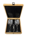 Set 2 Copas de Vino, vidrio estuche bambu y destapador, CADA UNO, PADRES - GRABADAS en internet