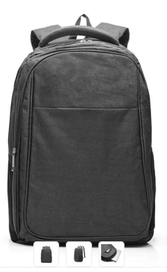 Mochila porta notebook reforzada 17 pulgadas, LP , impreso logo, mínimo de compra x 100 unidades, PAPAS
