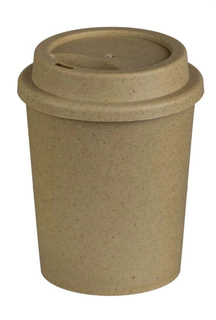 Vaso 250cm3 con Tapa, ecológico fibra , impreso a 1 color, Cada Uno, Mínimo de Compra x 130 unidades - comprar online