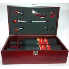 Set De Vino 8 Piezas, Madera, PADRES, CADA UNO, OPCION GRABADO - comprar online
