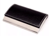 Tarjetero de cuero y metal, porta tarjetas, Cada Uno, minimo de compra 30 unidades