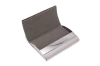 Tarjetero de cuero y metal, porta tarjetas, Cada Uno, minimo de compra 30 unidades - comprar online