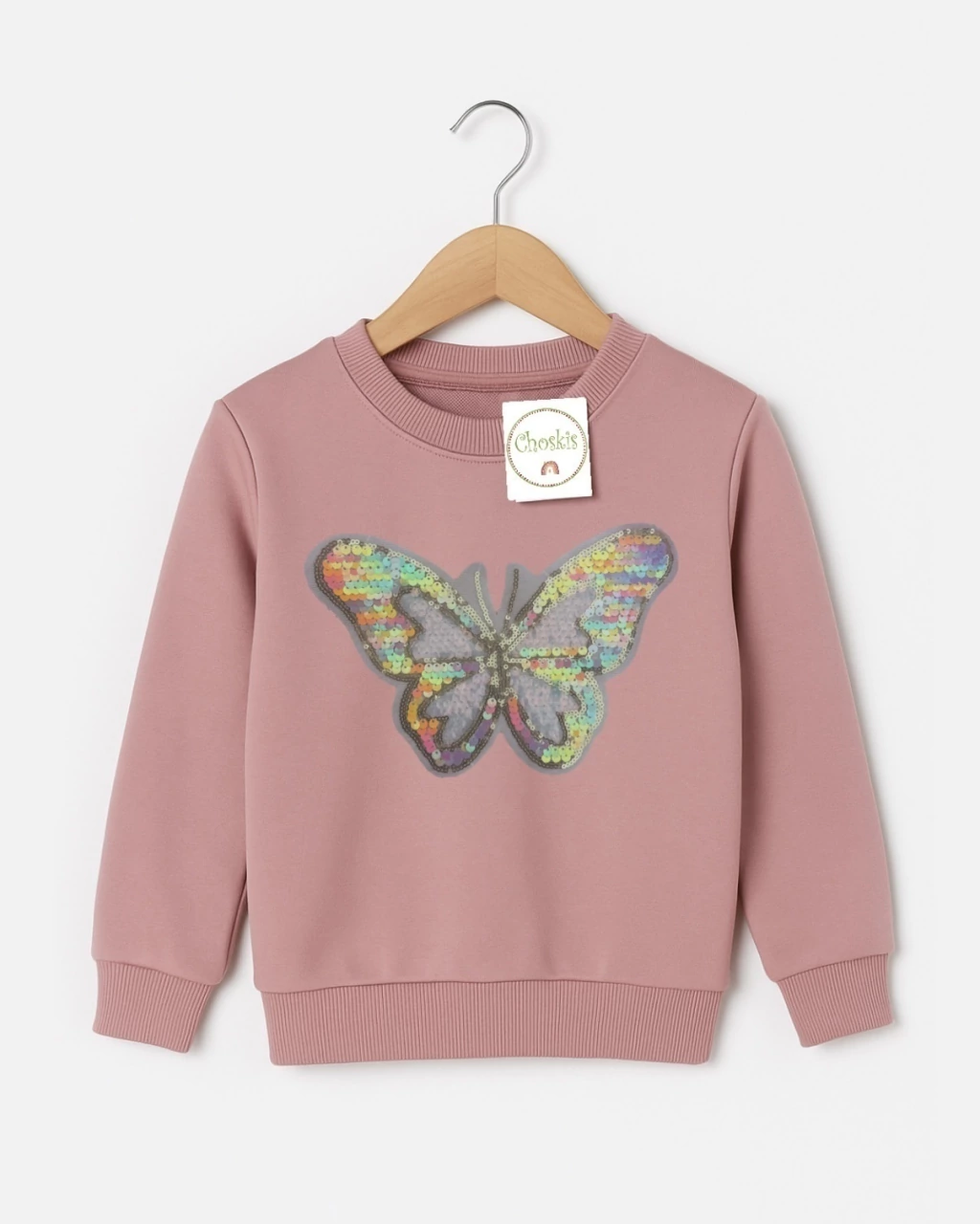 Buzo mariposa lentejuelas